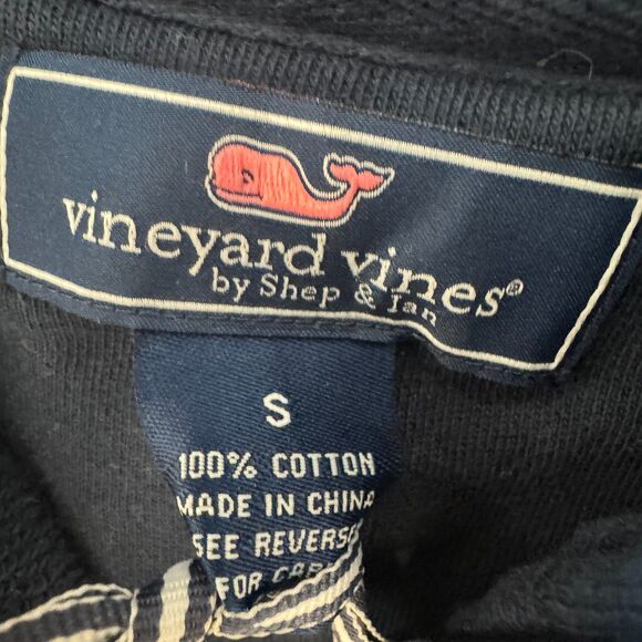 NWT* Vineyard Vines Collegiate 1/4 Zip Shep Shirt in Navy - Men's Small - Picture 7 of 10